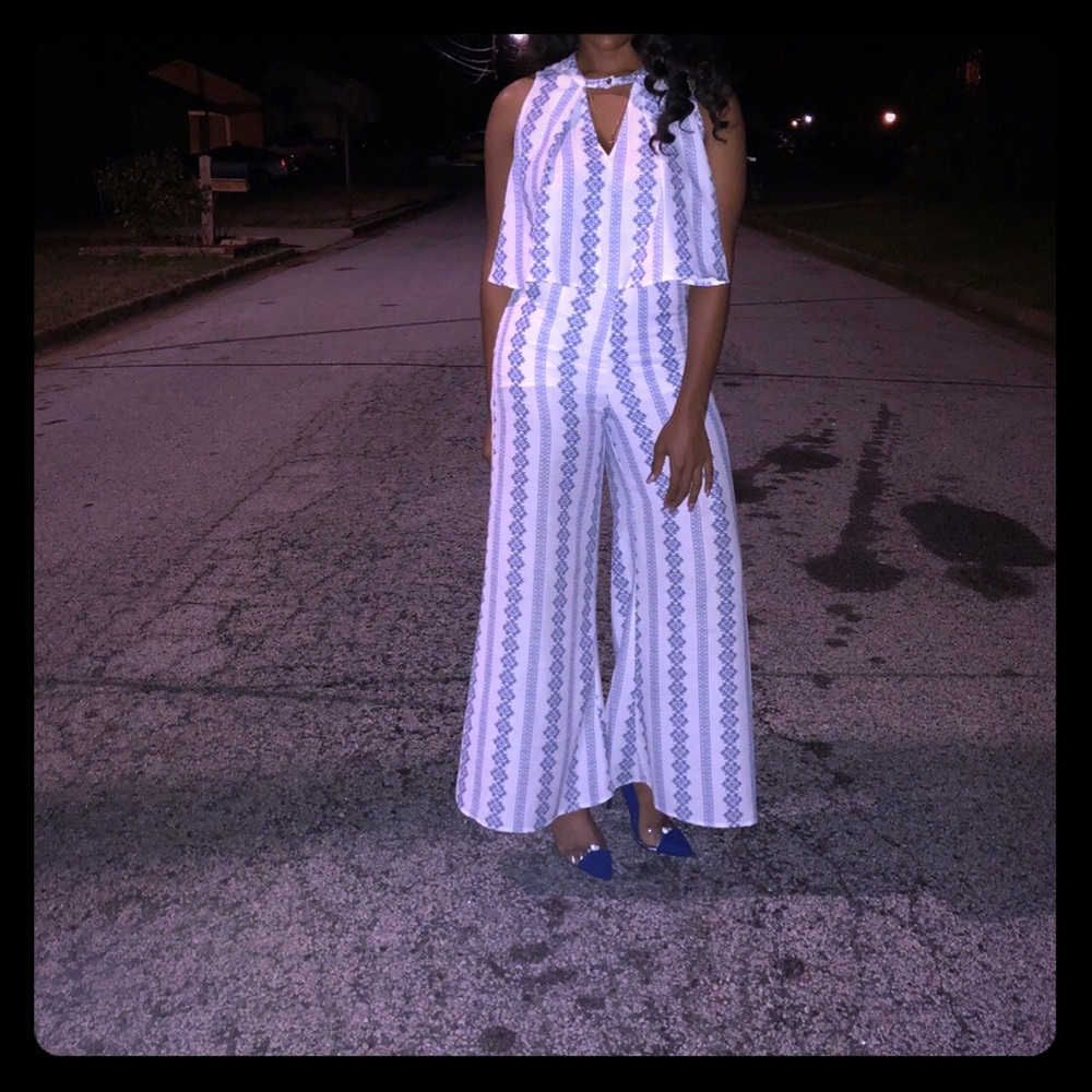 Flare pants two piece set